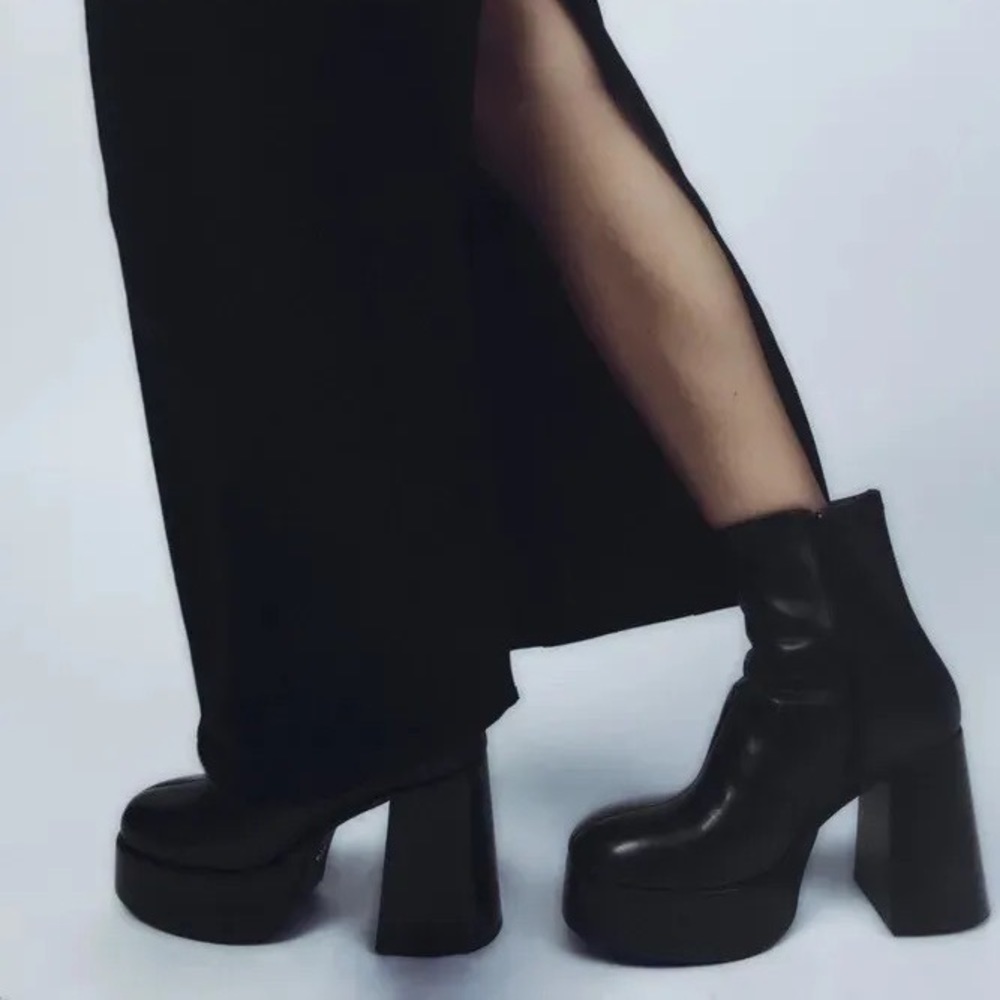 Zara women heeled ankle boots